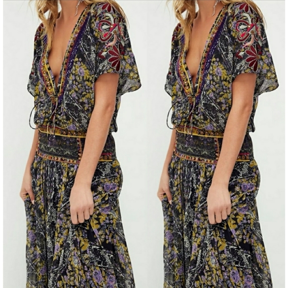 Free People Furnished Floral Maxi Dress Si… - Picture 3 of 10